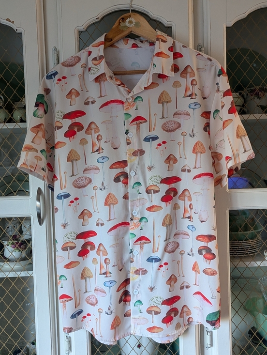 None Other - 🍄✨ Men's SS Whimsy Mushroom Shirt Multicolor Shroom Cottagecore Top Forestcore